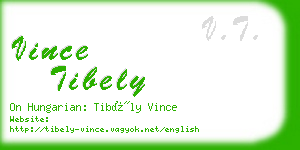 vince tibely business card